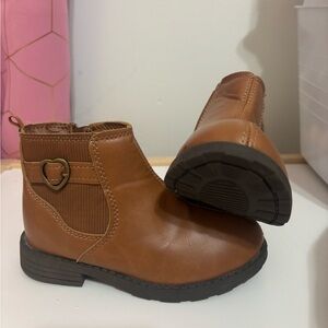 Carter's Tan Kids Boots with Heart Accent